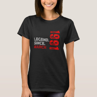 Camiseta Nascido Em Março De 1991 Aniversário Vintage Lenda