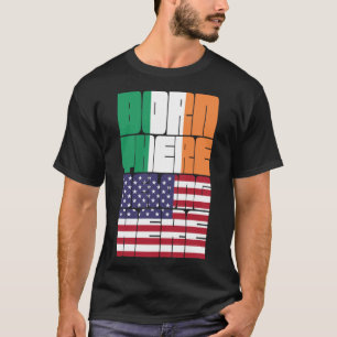 Camiseta Nascido Irlanda Pertence Americano