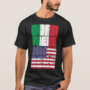 Camiseta Nascido Itália Pertence Americano