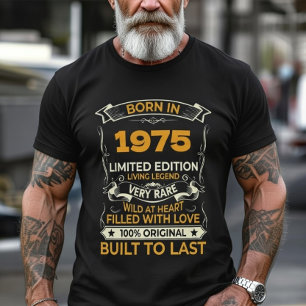 Camiseta Nascido no Ano Personalizado Edição Limitada Vinta