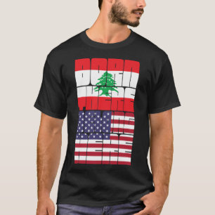Camiseta Nascido no Líbano Pertence Americano