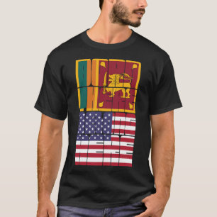 Camiseta Nascido no Sri Lanka Pertence Americano