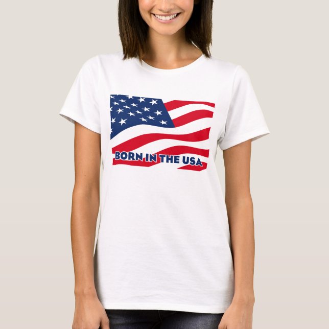 Camiseta Nascido nos EUA (Frente)