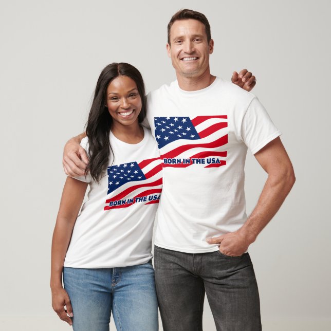 Camiseta Nascido nos EUA (Unissex)