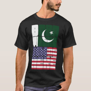 Camiseta Nascido Paquistão Pertence Americano