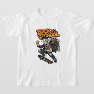 Camiseta Nascido para Andar de Skate Forçado a Estudar Esqu