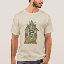 Camiseta nascido para assombrar forçado a se aconchegar