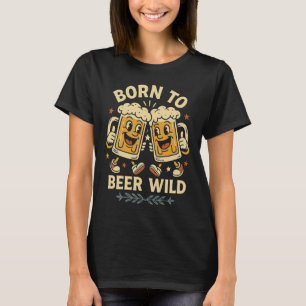 Camiseta Nascido para Beber Selvagem – Design Divertido de
