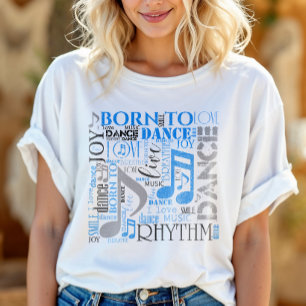 Camiseta Nascido para Dançar Azul/Preto/Qualquer Cor ID277