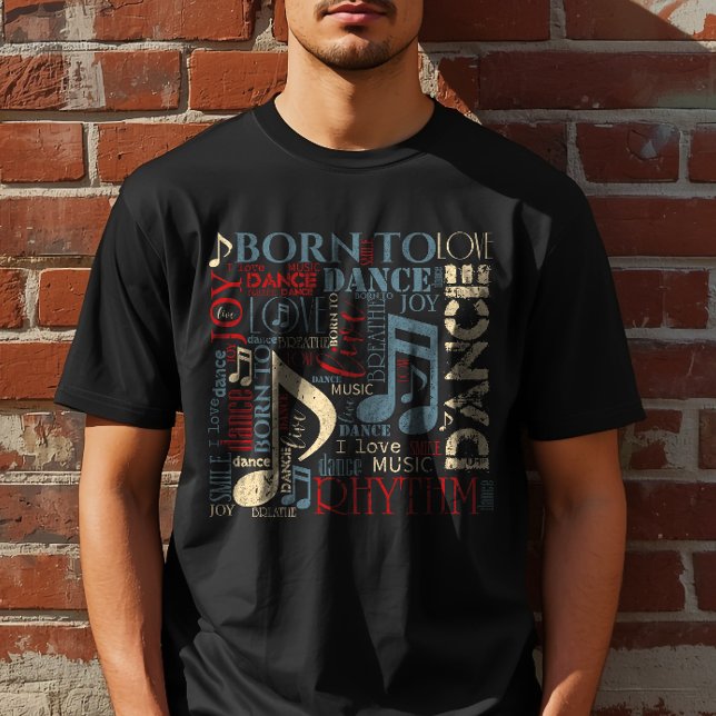 Camiseta Nascido para Dançar Blue ID277 (Criador carregado)