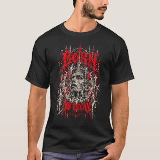 Camiseta NASCIDO PARA DECADÊNCIA — Brasão Gótico Pesadament