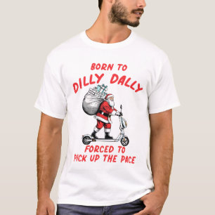 Camiseta Nascido para enrolar, Natal Alegre, Papai Noel