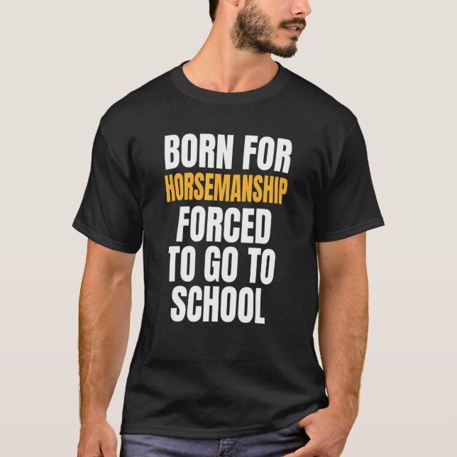 Camiseta Nascido Para Equitação (Frente)