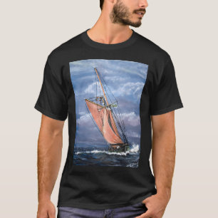 Camiseta Nascido para Ir Pescar Forçado a Ir para a Escola