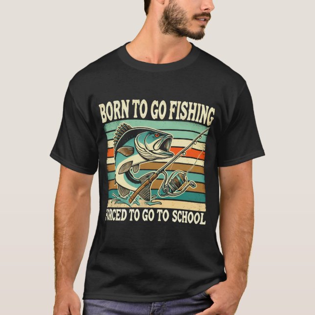 Camiseta Nascido Para Ir Pescar Marlin (Frente)