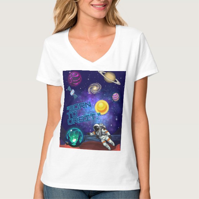 CAMISETA NASCIDO PARA ORBITAR  (Frente)