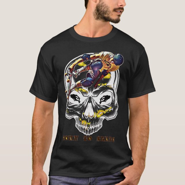 Camiseta Nascido para patinar (Frente)