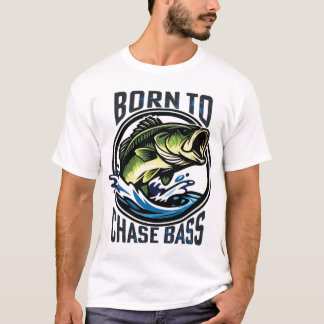 Camiseta Nascido para perseguir pescadores de robalo