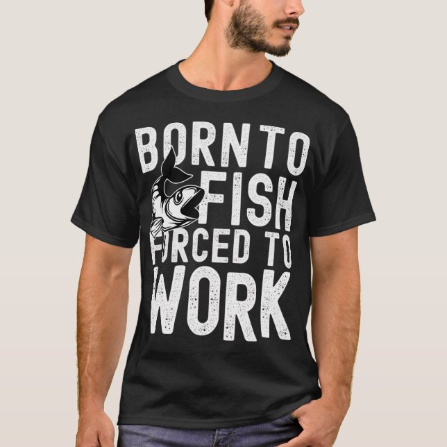 Camiseta nascido para pescar (Frente)