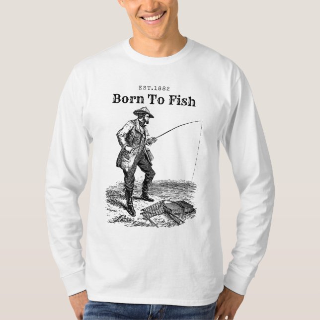 Camiseta Nascido Para Pescar (Frente)
