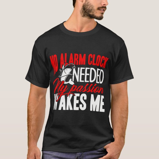 Camiseta Nascido Para Pescar Forçado a Trabalhar (Frente)