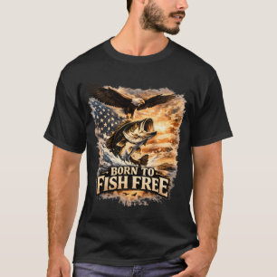 Camiseta Nascido para Pescar Livre