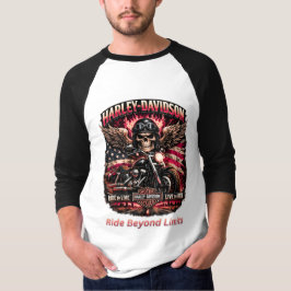 Camiseta Nascido para Pilotar Construído para Liderar Moto