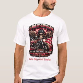 Camiseta Nascido para Pilotar Construído para Liderar Moto