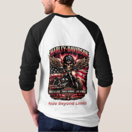 Camiseta Nascido para Pilotar Construído para Liderar Moto