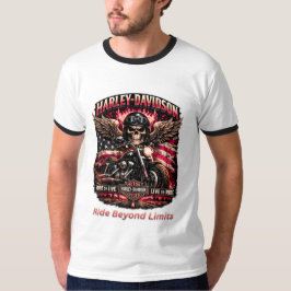 Camiseta Nascido para Pilotar Construído para Liderar Moto