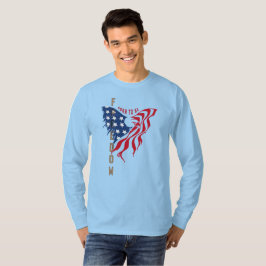 Camiseta Nascido para Ser Águia Patriótica Livre | Homens M