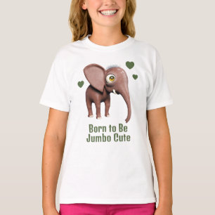 Camiseta Nascido para Ser Bebê Elefante Enorme Fofo Persona