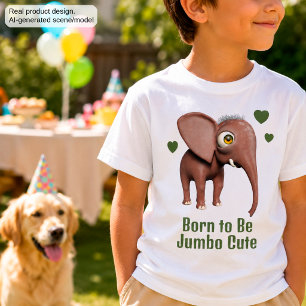 Camiseta Nascido para Ser Bebê Elefante Enorme Fofo Persona