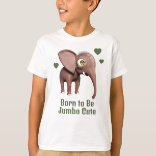 Camiseta Nascido para Ser Bebê Elefante Enorme Fofo Persona
