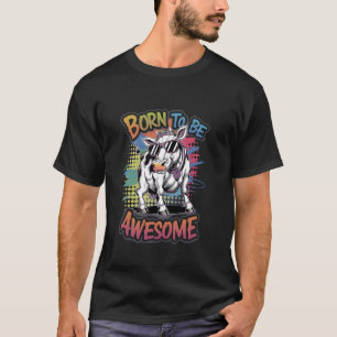 Camiseta Nascido para Ser Incrível Vaca Atitude Positiva Vi