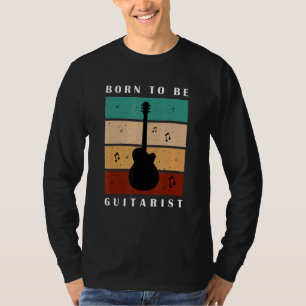Camiseta Nascido Para Ser um Guitarrista de Rock And Roll