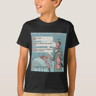 Camiseta Nascido Para Tweets Engraçados Cartoon