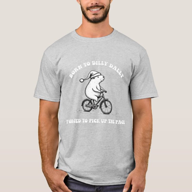 Camiseta Nascido para Vaguear Forçado a Aumentar o Ritmo (Frente)