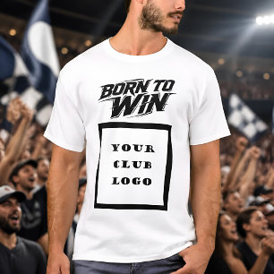 Camiseta Nascido para Vencer Clube Atlético Logotipo Preto