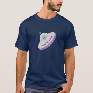 Camiseta Nascido para viajar alienígena fofo & disco voador