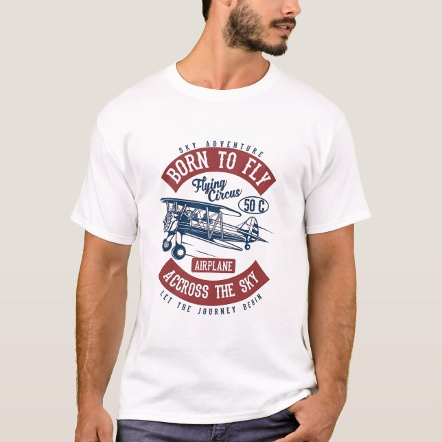 Camiseta Nascido para Voar (Frente)