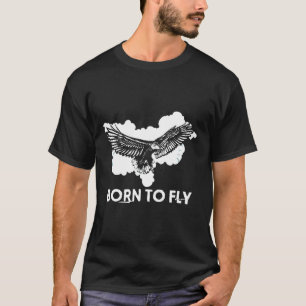 Camiseta Nascido Para Voar Águia Paraquedismo Asa Delta