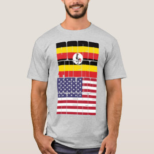 Camiseta Nascido Uganda Pertence Americano