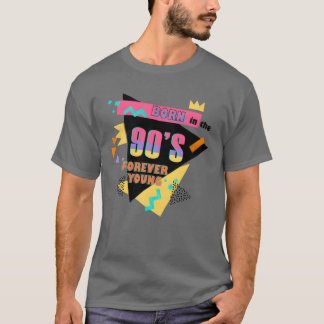 Camiseta Nascidos nos anos 90 para sempre jovens amigos