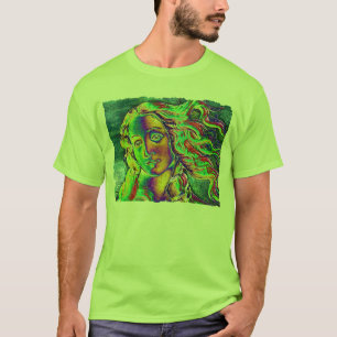 Camiseta Nascimento da borda áspera de Venus