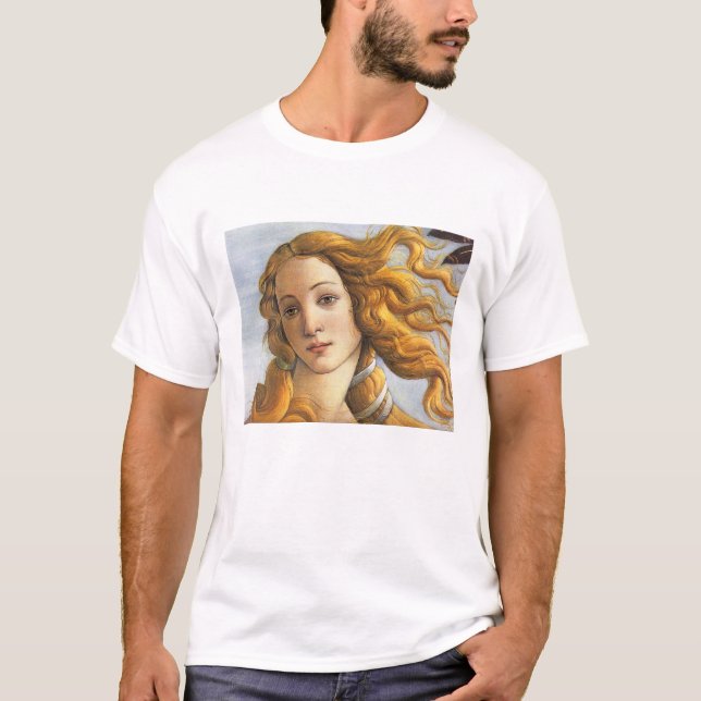 Camiseta Nascimento do detalhe de Venus, Botticelli (Frente)