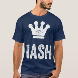 Camiseta Nash, Design de Coroa e Nome do Rei para Homens Ch