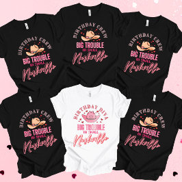 Camiseta Nashville Birthday Grande Tripulação de Problemas