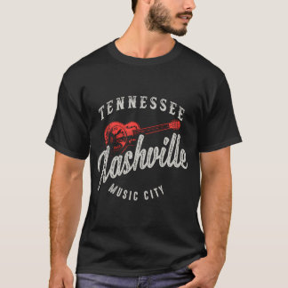 Camiseta Nashville Music City Guitar