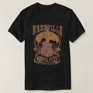 Camiseta Nashville Music City Tennessee Guitar Shirt